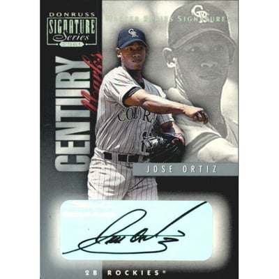 2001 Donruss Signature Century Marks Masters Series #37 Jose Ortiz
