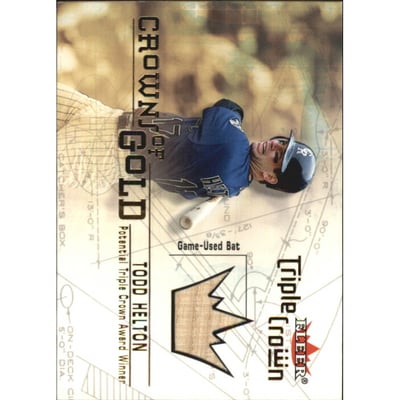 2001 Fleer Triple Crown Crowns of Gold Memorabilia #7 Todd Helton Bat