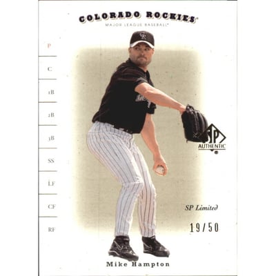 2001 SP Authentic Limited #89 Mike Hampton