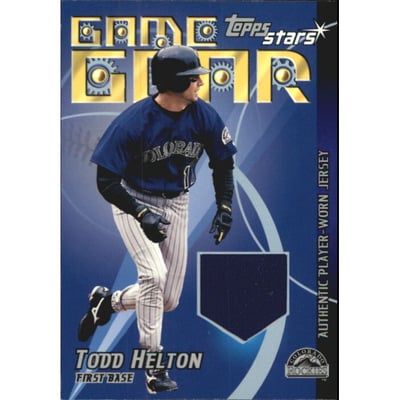 2001 Topps Stars Game Gear Jerseys #TSRTH Todd Helton B
