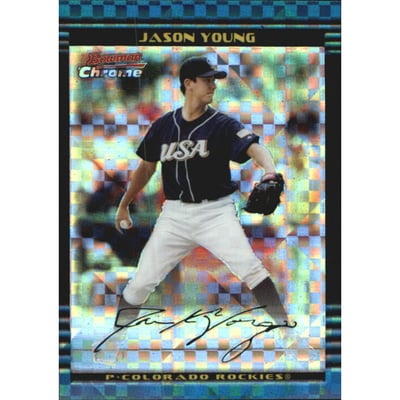 2002 Bowman Chrome Draft X-Fractors #129 Jason Young