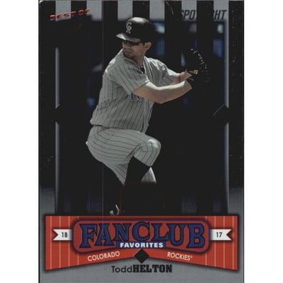 2002 Donruss Best of Fan Club Spotlight #283 Todd Helton FC