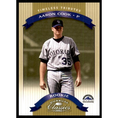 2002 Donruss Classics Timeless Tributes #202 Aaron Cook ROO