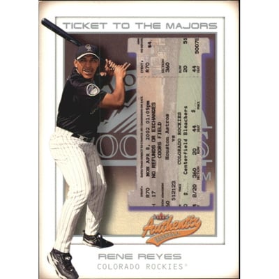 2002 Fleer Authentix Front Row #160 Rene Reyes TM