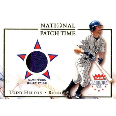 2002 Fleer Platinum National Patch Time #9 Todd Helton/110