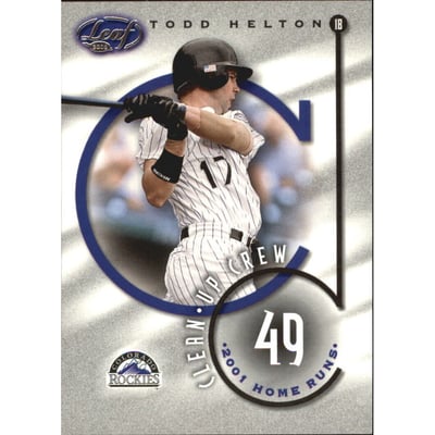 2002 Leaf Clean Up Crew #13 Todd Helton