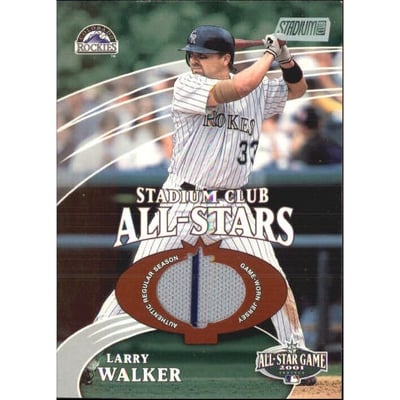 2002 Stadium Club All-Star Relics #SCASLW Larry Walker Jsy G4
