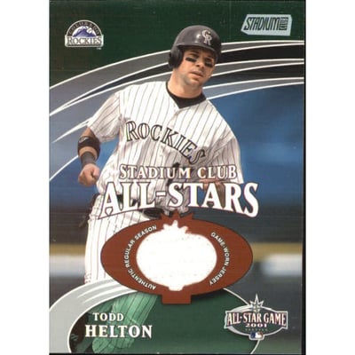 2002 Stadium Club All-Star Relics #SCASTH Todd Helton Jsy G3