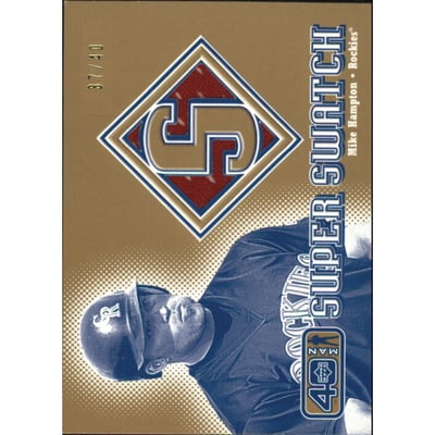 2002 Upper Deck 40-Man Super Swatch Gold #SMH Mike Hampton