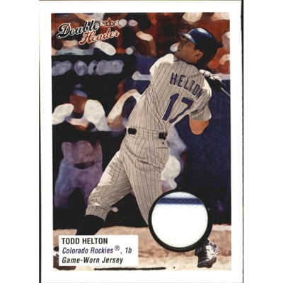 2003 Fleer Double Header Flip Card Game Used #TH Todd Helton Jsy SP/200
