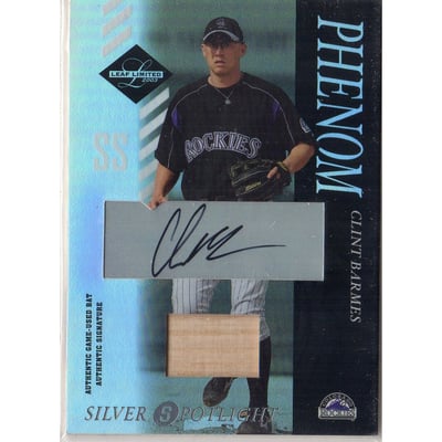 2003 Leaf Limited Silver Spotlight #196 C.Barmes A PH AU Bat