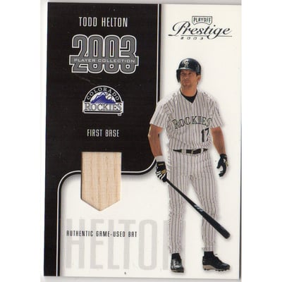 2003 Playoff Prestige Player Collection #39 Todd Helton Bat