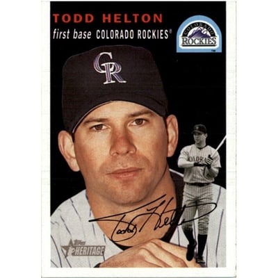 2003 Topps Heritage #20B Todd Helton Black SP