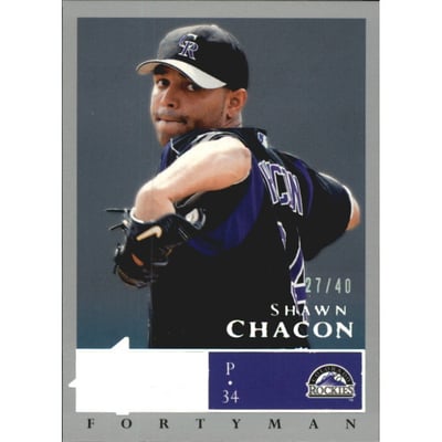 2003 Upper Deck 40-Man Rainbow #745 Shawn Chacon