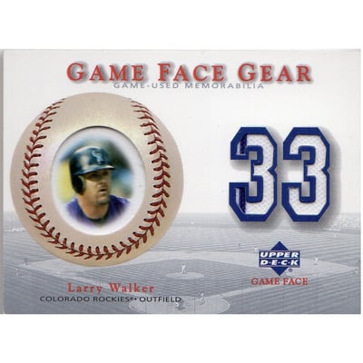 2003 Upper Deck Game Face Gear #LW Larry Walker