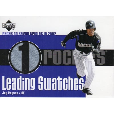2003 Upper Deck Leading Swatches #JP Jay Payton 3B