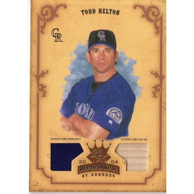 2004 Diamond Kings DK Materials Bronze #42 Todd Helton Bat-Jsy/150
