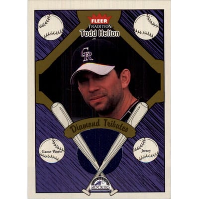 2004 Fleer Tradition Diamond Tributes Game Jersey #TH Todd Helton