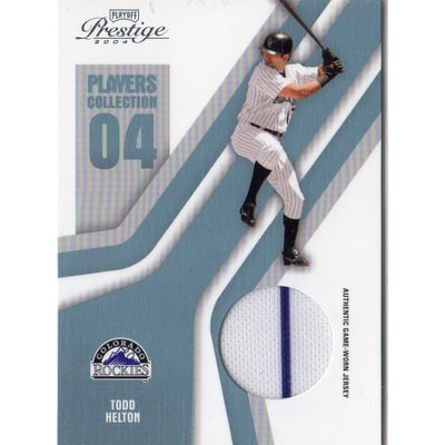 2004 Playoff Prestige Players Collection Jersey Platinum #94 Todd Helton Home