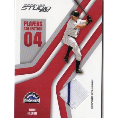 2004 Studio Players Collection Jersey #94 Todd Helton Home