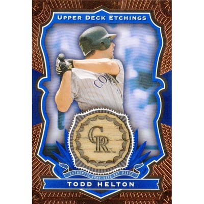 2004 Upper Deck Etchings Game Bat Blue #TH Todd Helton