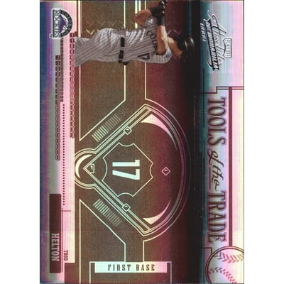 2005 Absolute Memorabilia Tools of the Trade Reverse Spectrum Red #TT43 Todd Helton