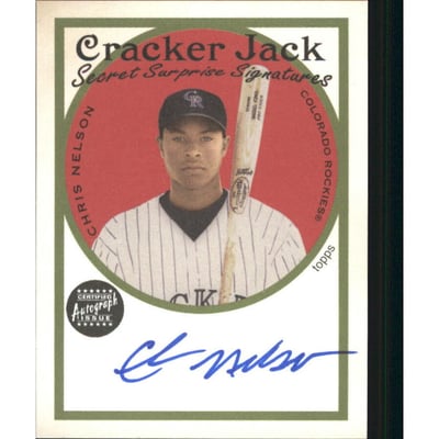 2005 Topps Cracker Jack Secret Surprise Mini Autographs #CN Chris Nelson F