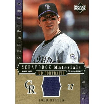 2005 UD Portraits Scrapbook Materials #TH Todd Helton Jsy