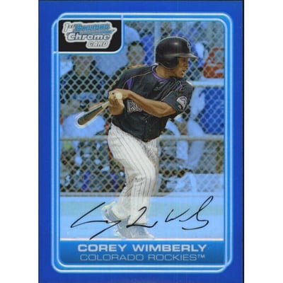 2006 Bowman Chrome Prospects Blue Refractors #BC126 Corey Wimberly