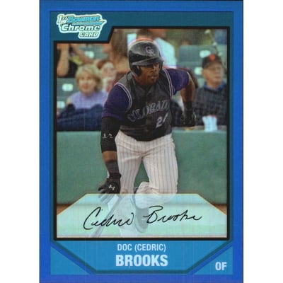 2007 Bowman Chrome Prospects Blue Refractors #BC62 Cedric Brooks