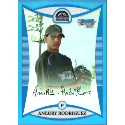 2008 Bowman Chrome Prospects Blue Refractors #BCP98 Aneury Rodriguez