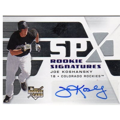 2008 SPx Silver #111 Joe Koshansky AU
