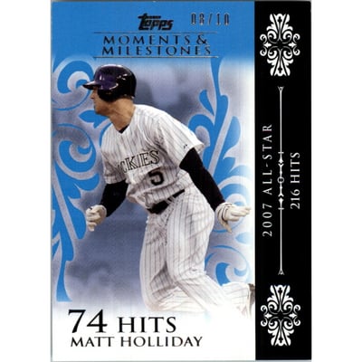 2008 Topps Moments and Milestones Blue #125-74 Matt Holliday