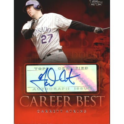 2009 Topps Career Best Autographs #GA Garrett Atkins B1