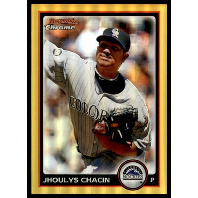 2010 Bowman Chrome Gold Refractors #94 Jhoulys Chacin