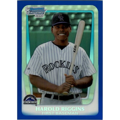 2011 Bowman Chrome Draft Prospects Blue Refractors #BDPP21 Harold Riggins