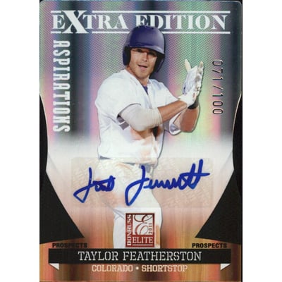 2011 Donruss Elite Extra Edition Prospects Signature Aspirations #40 Taylor Featherston