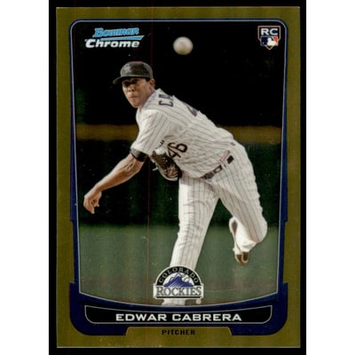 2012 Bowman Chrome Draft Gold Refractors #27 Edwar Cabrera