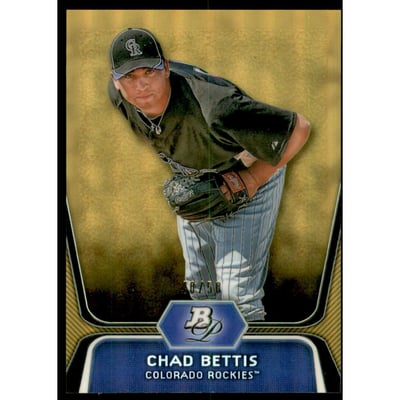 2012 Bowman Platinum Prospects Gold Refractors #BPP5 Chad Bettis