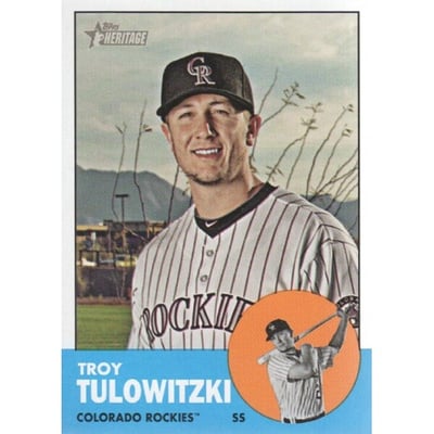 2012 Topps Heritage #453A Troy Tulowitzki SP