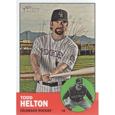 2012 Topps Heritage #484A Todd Helton SP