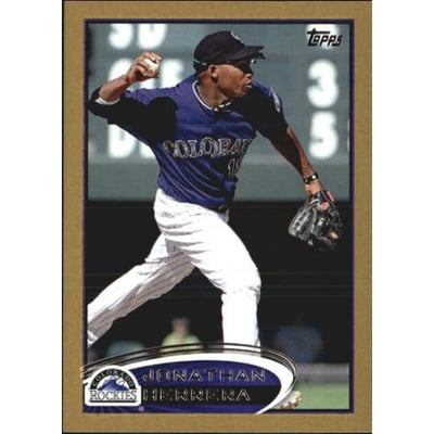 2012 Topps Mini Gold #576 Jonathan Herrera
