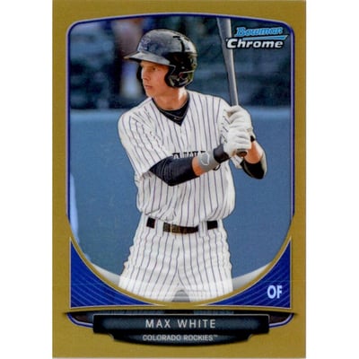 2013 Bowman Chrome Mini Gold Refractors #202 Max White