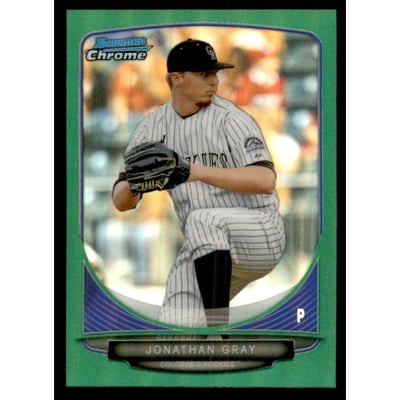 2013 Bowman Chrome Mini Green Refractors #310 Jonathan Gray