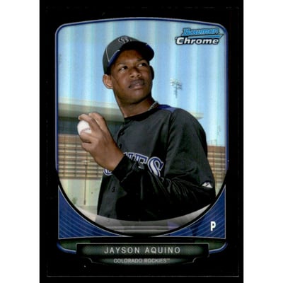 2013 Bowman Chrome Prospects Black Refractors #BCP102 Jayson Aquino