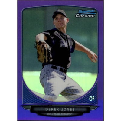2013 Bowman Chrome Prospects Purple Refractors #BCP169 Derek Jones
