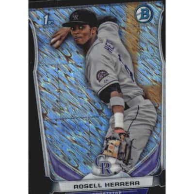 2014 Bowman Chrome Mini Factory Set Black Shimmer Refractors #177 Rosell Herrera