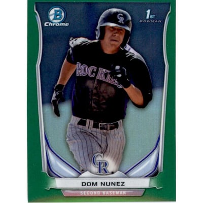 2014 Bowman Chrome Mini Factory Set Green Refractors #10 Dom Nunez