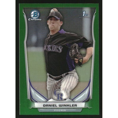 2014 Bowman Chrome Mini Factory Set Green Refractors #123 Daniel Winkler