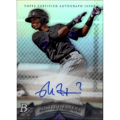 2014 Bowman Platinum Prospect Autographs #APRH Rosell Herrera